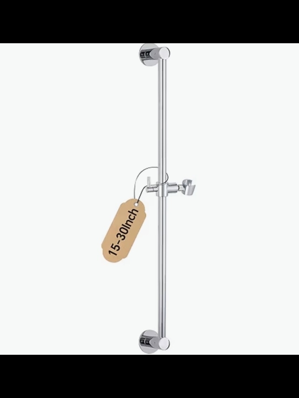Adjustable Chrome Shower Slide Bar - 15-30 Inch
